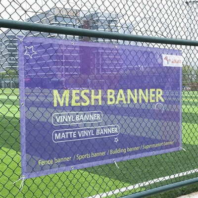 Gedrukte mesh-banner